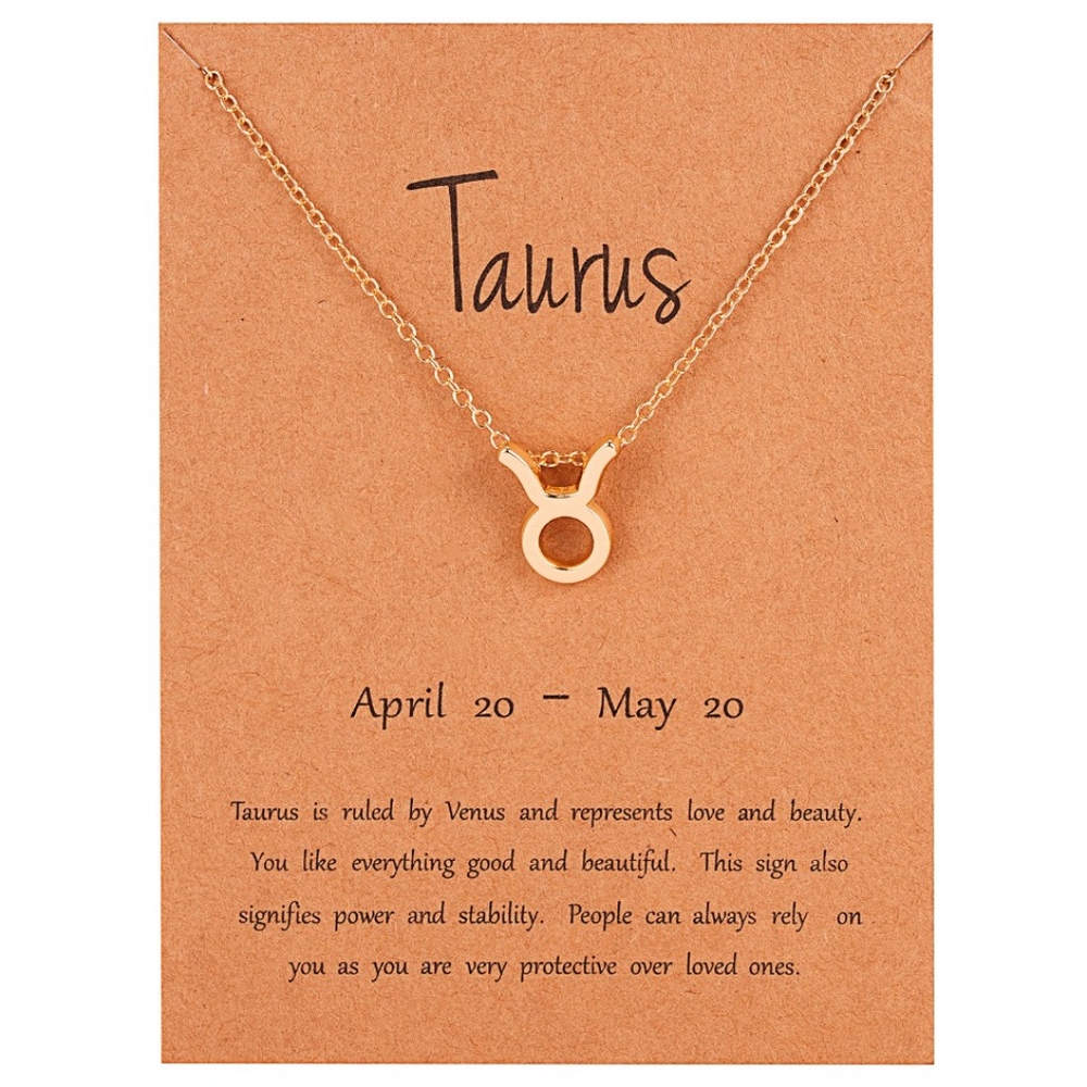 Zodiac Charm Pendant Necklace TAURUS
